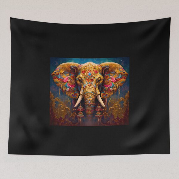 Item preview, Artistic Golden Elephant   designed and sold by OneFineGem.