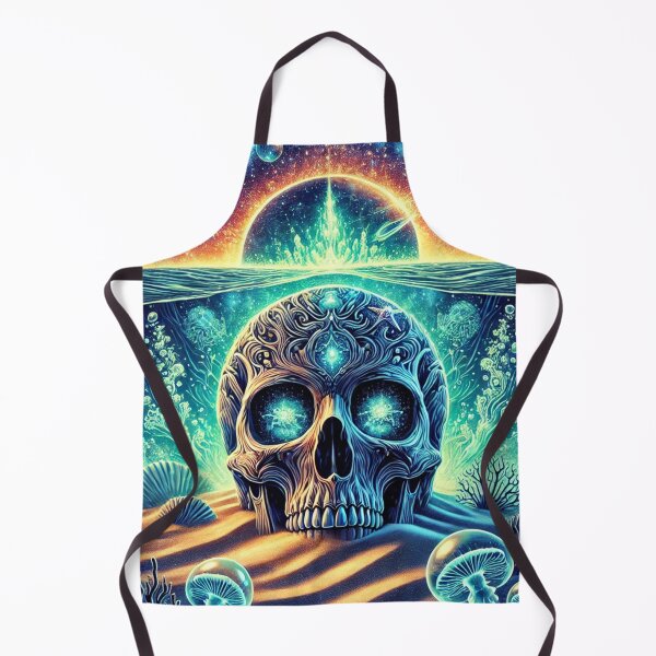 Item preview, Underwater Cosmic Skull - Mystical Ocean Depths Art designed and sold by Noussairox.