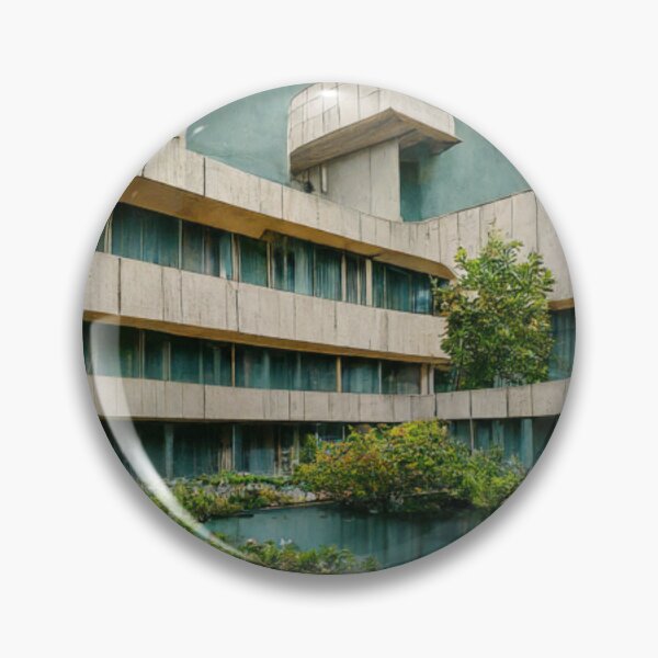Item preview, Courtyard Building with Central Pond designed and sold by BestArtByArvind.