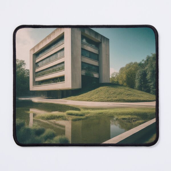Item preview, Hilltop Building with Tranquil Pond designed and sold by BestArtByArvind.