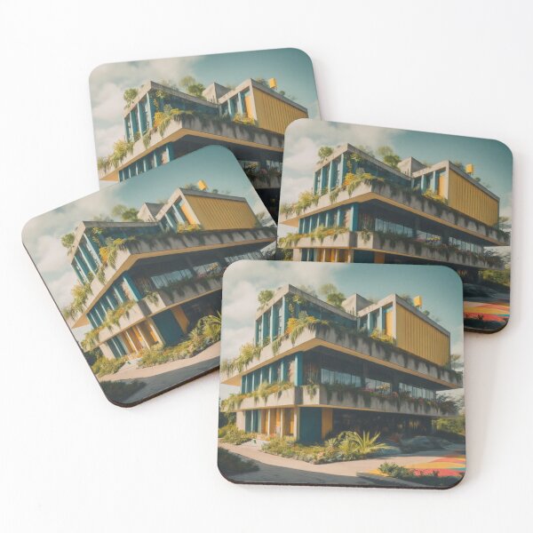 Item preview, Urban Oasis: Building with Balcony Gardens designed and sold by BestArtByArvind.