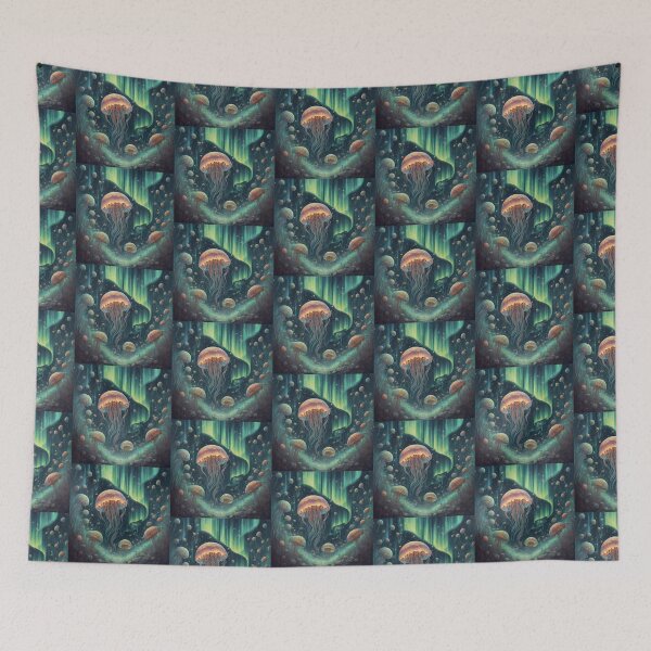 Item preview, Jellyfish beneath the Aurora designed and sold by BestArtByArvind.