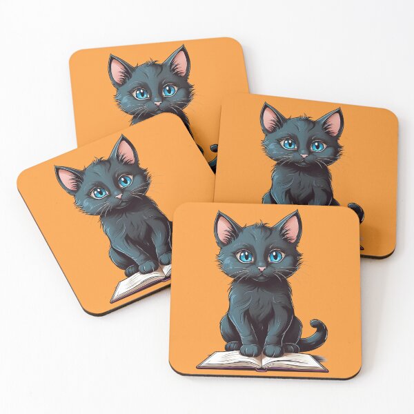 Item preview, Black cat laying on book  designed and sold by Robertworkshop.