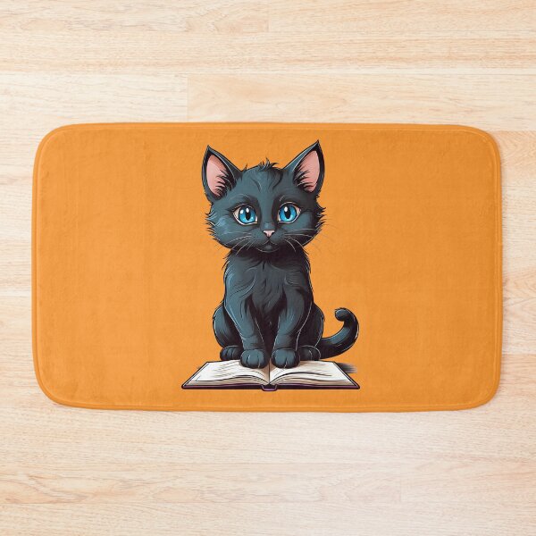 Item preview, Black cat laying on book  designed and sold by Robertworkshop.