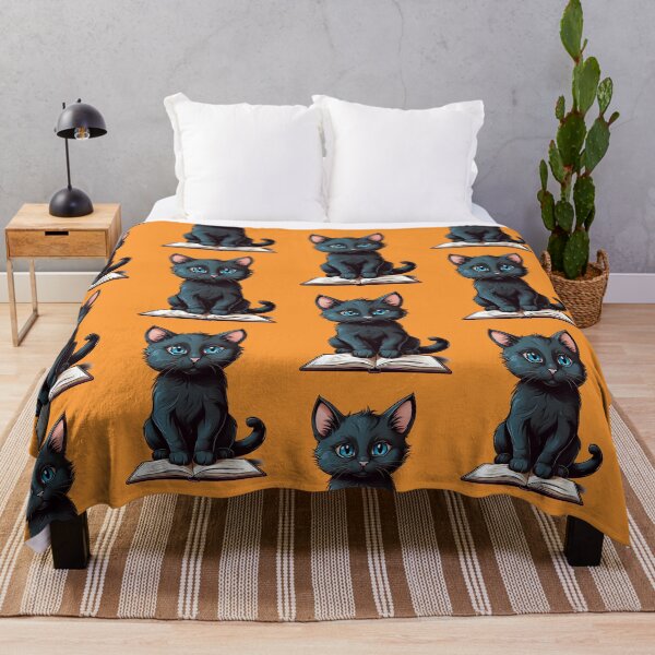Item preview, Black cat laying on book  designed and sold by Robertworkshop.