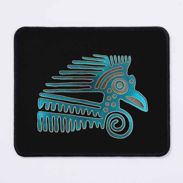 Item preview, Mexican blue bird pattern flat stamp from Veracruz designed and sold by DaveDanchuk.