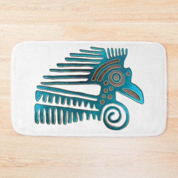 Item preview, Mexican blue bird pattern flat stamp from Veracruz designed and sold by DaveDanchuk.