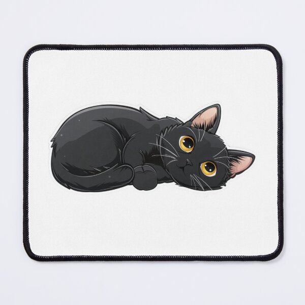 Item preview, Black Cat Laying on Its Side, A Cozy and Serene Feline Portrait designed and sold by tjnextgen99.