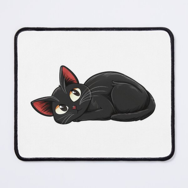 Item preview, A Black Cat Resting Peacefully on Its Side, Perfect for Cat Lovers designed and sold by tjnextgen99.