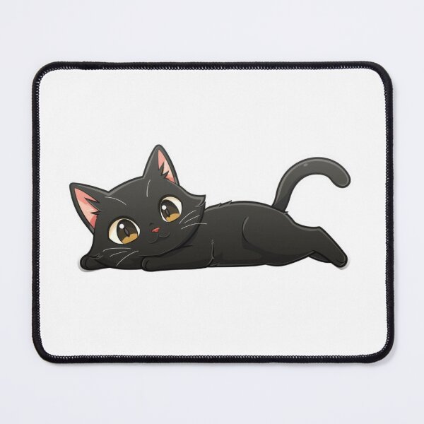 Item preview, Cute Black Cat Laying on Its Side, Capturing Feline Grace and Serenity designed and sold by tjnextgen99.