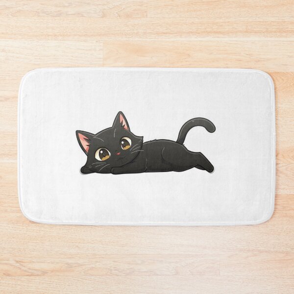 Item preview, Cute Black Cat Laying on Its Side, Capturing Feline Grace and Serenity designed and sold by tjnextgen99.