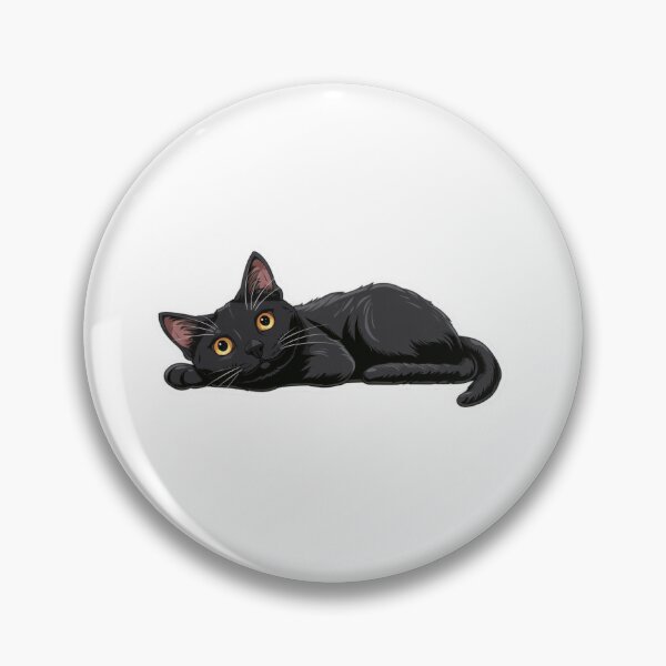 Item preview, Serene Black Cat Laying on Its Side, A Tranquil Feline Image designed and sold by tjnextgen99.