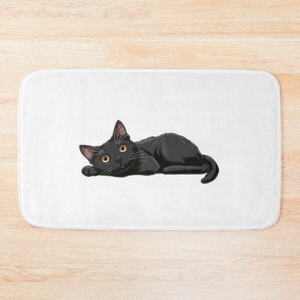 Item preview, Serene Black Cat Laying on Its Side, A Tranquil Feline Image designed and sold by tjnextgen99.