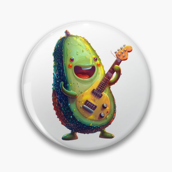 Item preview, Avocada Plushie with a guitar pit designed and sold by PCGDrawing.