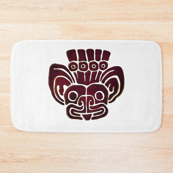 Item preview, Mexican bat motif flat stamp from Mexico City in dark red and gold. designed and sold by DaveDanchuk.