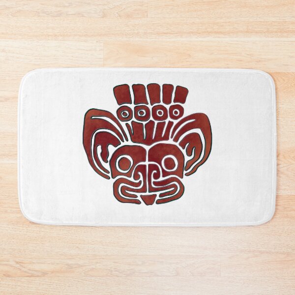 Item preview, Mexican bat motif flat stamp from Mexico City in burnt red and blue highlights. designed and sold by DaveDanchuk.