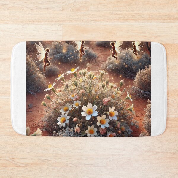 Item preview, Fairies Dancing Around Desert Wildflowers at Twilight designed and sold by ArrernteVisions.