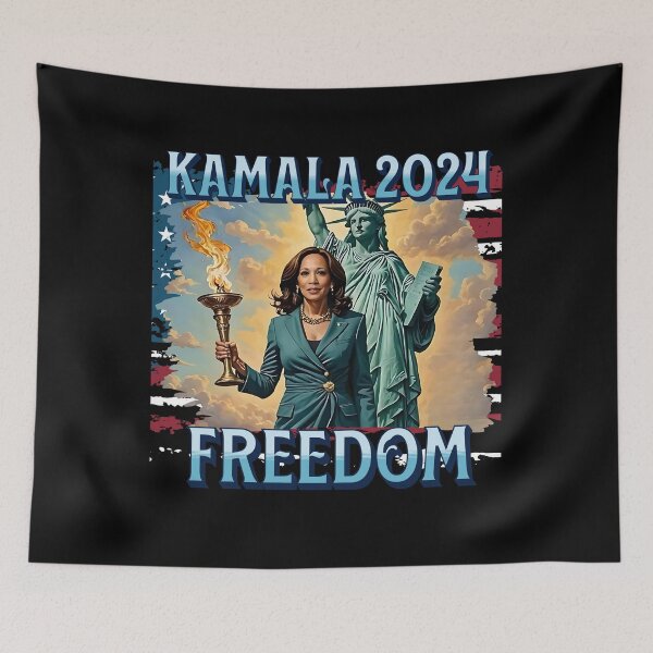 Item preview, Kamala Harris 2024 For President Freedom Lady Liberty Torch designed and sold by zptees.