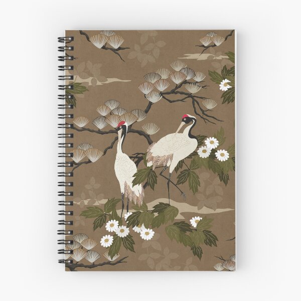Item preview, Japanese Crane - Warm Nut Brown designed and sold by Sarah Thorpe Designs .