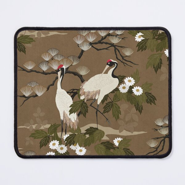 Item preview, Japanese Crane - Warm Nut Brown designed and sold by Sarah Thorpe Designs .