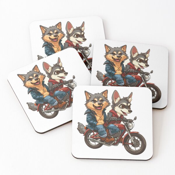 Item preview, A joyful, colorful illustration of a wolf and chihuahua riding a bike, capturing the Muppet Show spirit designed and sold by tjnextgen99.