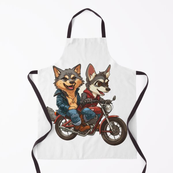Item preview, A joyful, colorful illustration of a wolf and chihuahua riding a bike, capturing the Muppet Show spirit designed and sold by tjnextgen99.