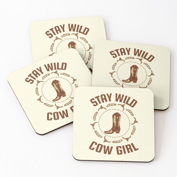 Item preview,  STAY WILD ,COW GIRL ,WEST WOOD, VINTAGE, USA designed and sold by AnimalsArts21.