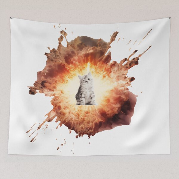 Item preview, Cat with an explosion of cuteness. designed and sold by nuila.