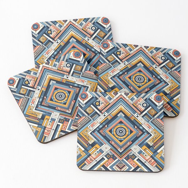 Item preview, Rectangular Futuristic Pattern designed and sold by AIrtisticPrints.