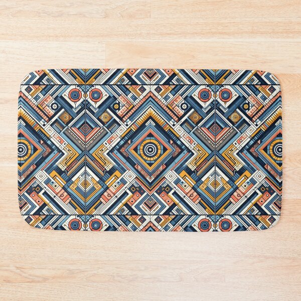 Item preview, Rectangular Futuristic Pattern designed and sold by AIrtisticPrints.