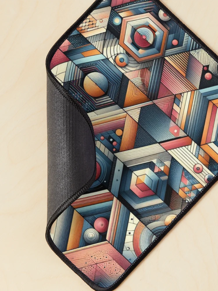 Thumbnail 2 of 5, Mouse Pad, Rectangular Futuristic Pattern designed and sold by AIrtisticPrints.