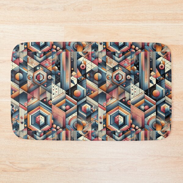 Item preview, Rectangular Futuristic Pattern designed and sold by AIrtisticPrints.