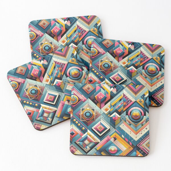 Item preview, Rectangular Futuristic Pattern designed and sold by AIrtisticPrints.
