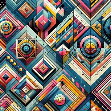 Artwork thumbnail, Rectangular Futuristic Pattern by AIrtisticPrints