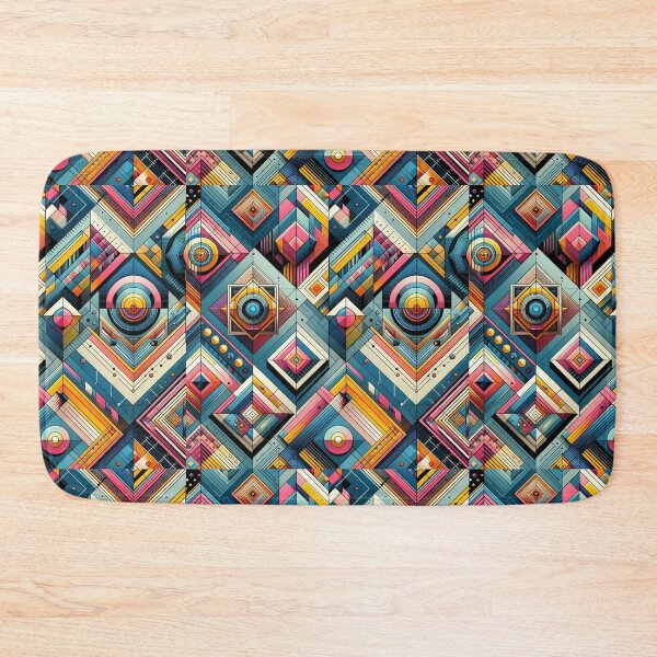 Item preview, Rectangular Futuristic Pattern designed and sold by AIrtisticPrints.