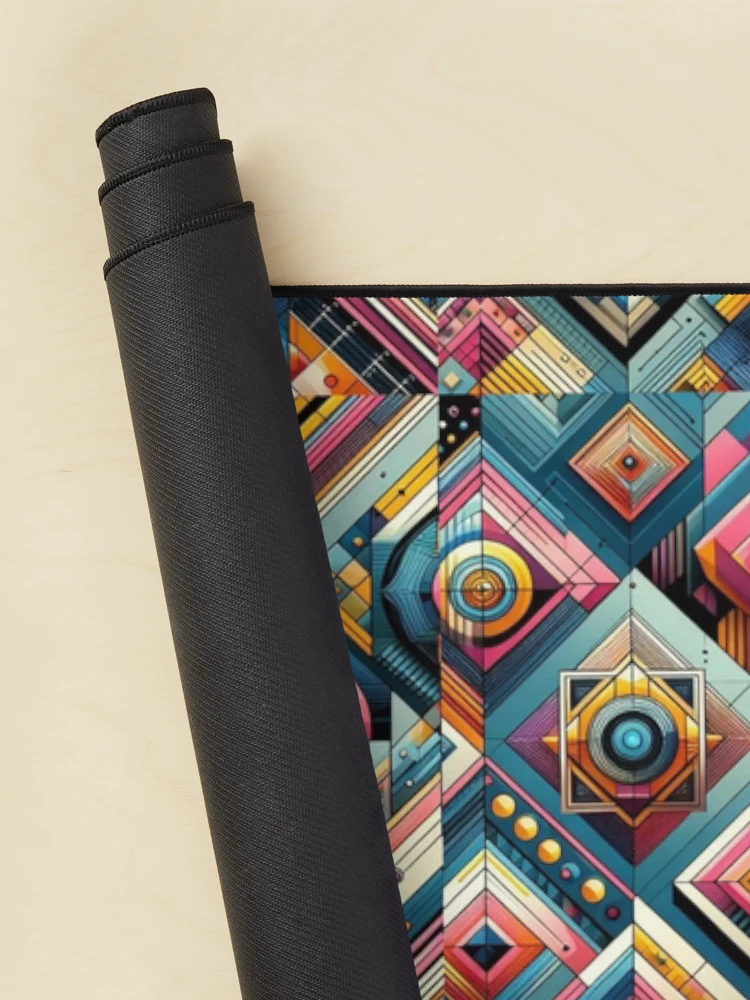 Thumbnail 2 of 5, Mouse Pad, Rectangular Futuristic Pattern designed and sold by AIrtisticPrints.