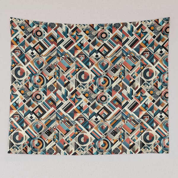 Item preview, Rectangular Futuristic Pattern designed and sold by AIrtisticPrints.