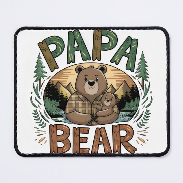 Item preview, Papa Bear's Love - Father and Cub Embrace designed and sold by CrystalCove11.