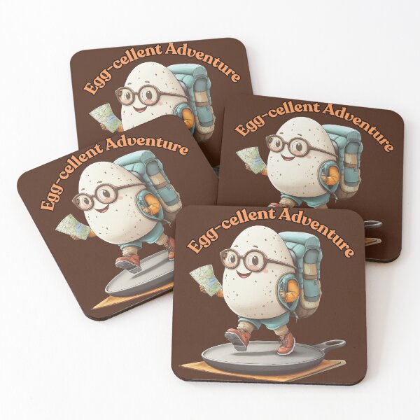 Item preview, Egg-cellent Adventure Cute Cartoon Egg Explorer on Frying Pan Path Illustration designed and sold by R31bN.
