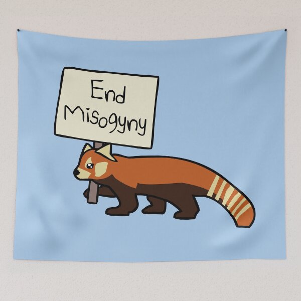 Item preview, End Misogyny (Red Panda) designed and sold by jezkemp.