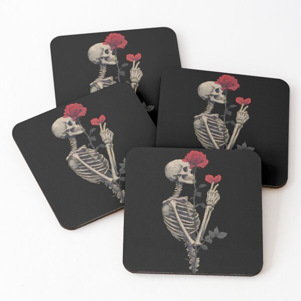 Item preview, Skeleton Ghost Holding a Red roes-Photoroom designed and sold by MinimalSim.