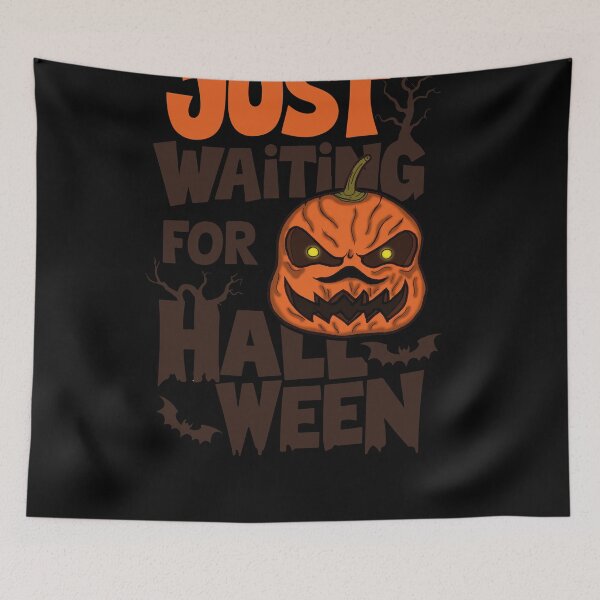 Item preview, Just Waiting For Halloween scary Pumpkin Face Jack-o'-Lantern designed and sold by Kopiopang studio.