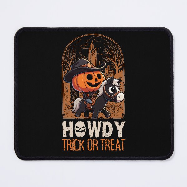 Item preview, Halloween Night. Trick Or Treat. - Howdy Jack O Lantern Pumpkin Riding a Pony designed and sold by The magic Yellow bus.