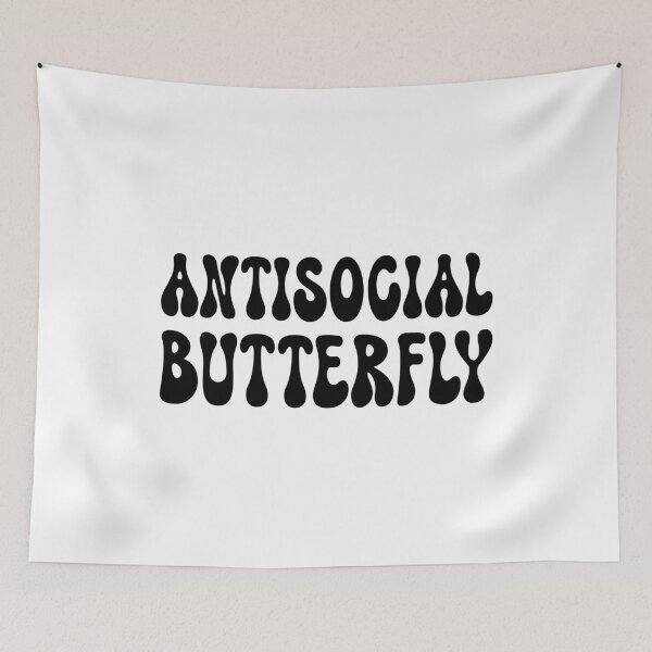 Item preview, ANTISOCIAL BUTTERFLY. BLACK DESIGN designed and sold by Rejiboustarts.