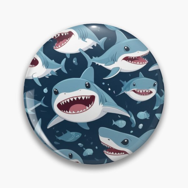 Item preview, Seamless cute shark pattern designed and sold by brandingpro.