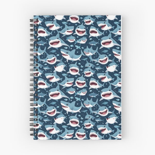 Item preview, Seamless cute shark pattern designed and sold by brandingpro.