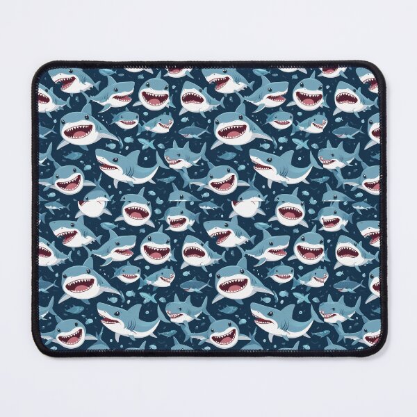 Item preview, Seamless cute shark pattern designed and sold by brandingpro.