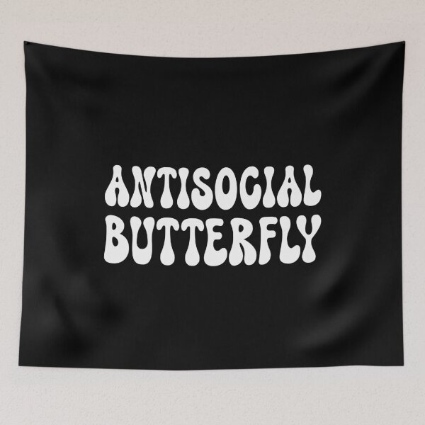 Item preview, ANTISOCIAL BUTTERFLY. WHITE DESIGN designed and sold by Rejiboustarts.
