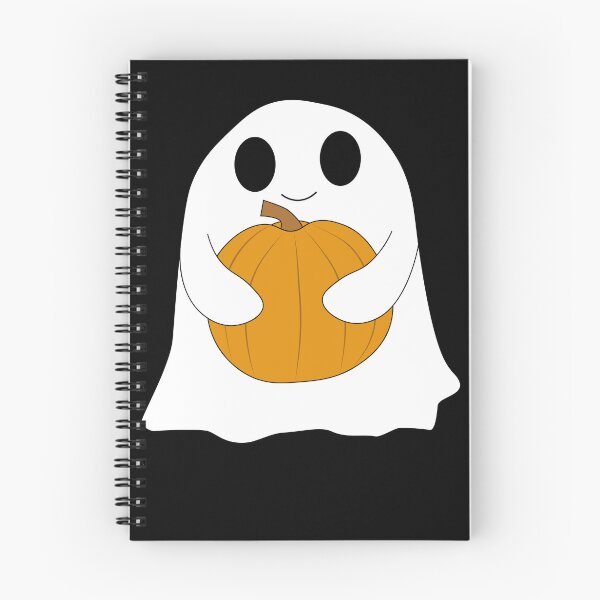 Item preview, Cute Ghost Holding Pumpkin Halloween Design designed and sold by Midnight Sky Sundry.
