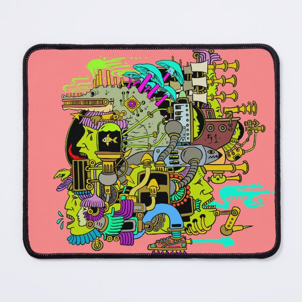 Item preview, steampunk, gator, toxic, power, ship, trumpets, looking glass, scope, aztec,werird, designed and sold by AZTECartoon.
